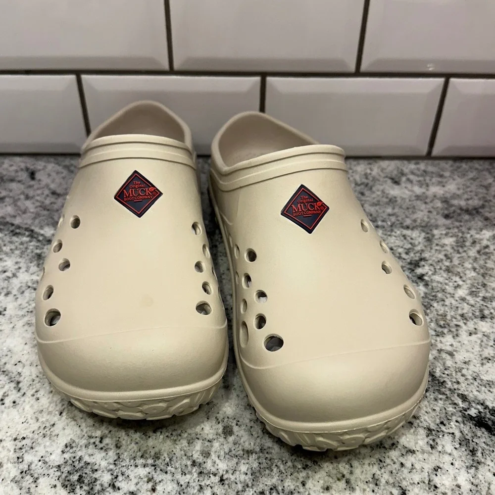 Muck Boot Co x Dave Portnoy Muckster Lite Clog Oatmeal Mens 9 Barstool Charms‎
